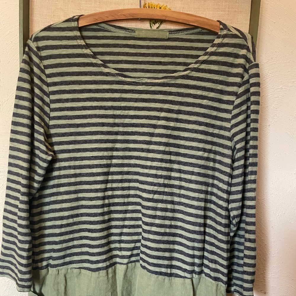 Cut loose linen cotton tunic top